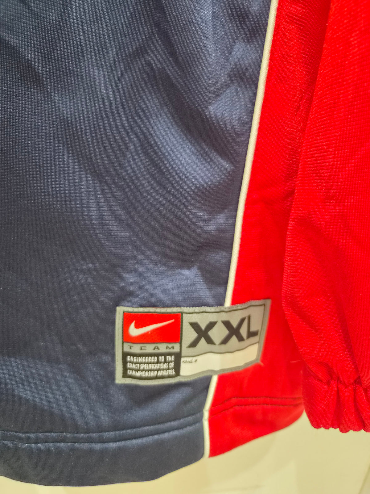 Nike NBA Snap Sideline/Warm Up Track Jacket, Navy/Red, Size XXL