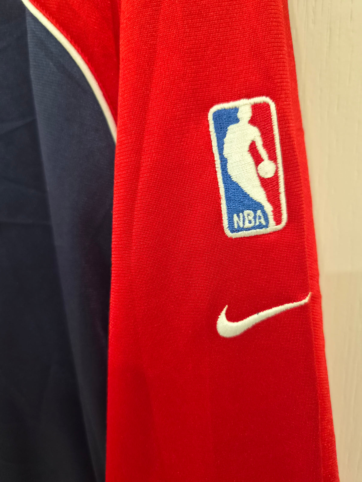 Nike NBA Snap Sideline/Warm Up Track Jacket, Navy/Red, Size XXL