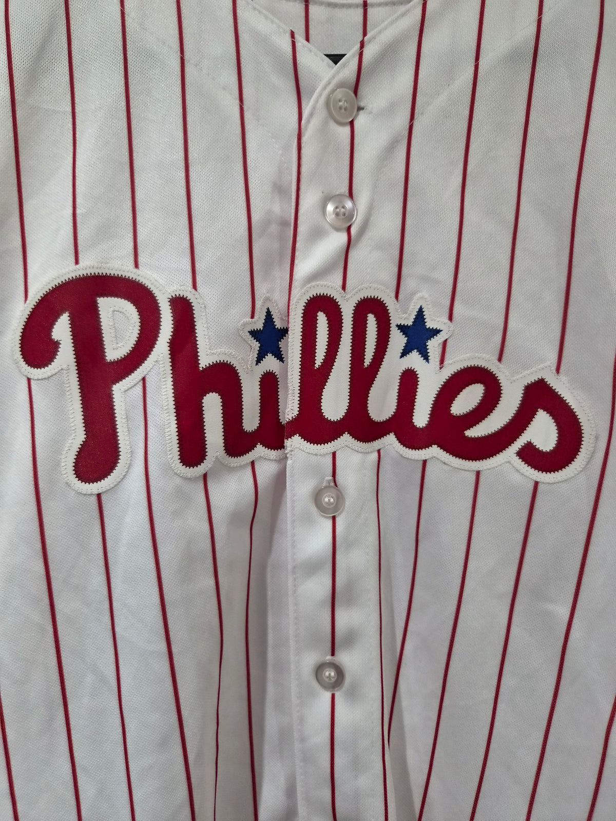 Youth Majestic Philadelphia Phillies MLB Baseball Jersey, #35 Hamels, White, YXL