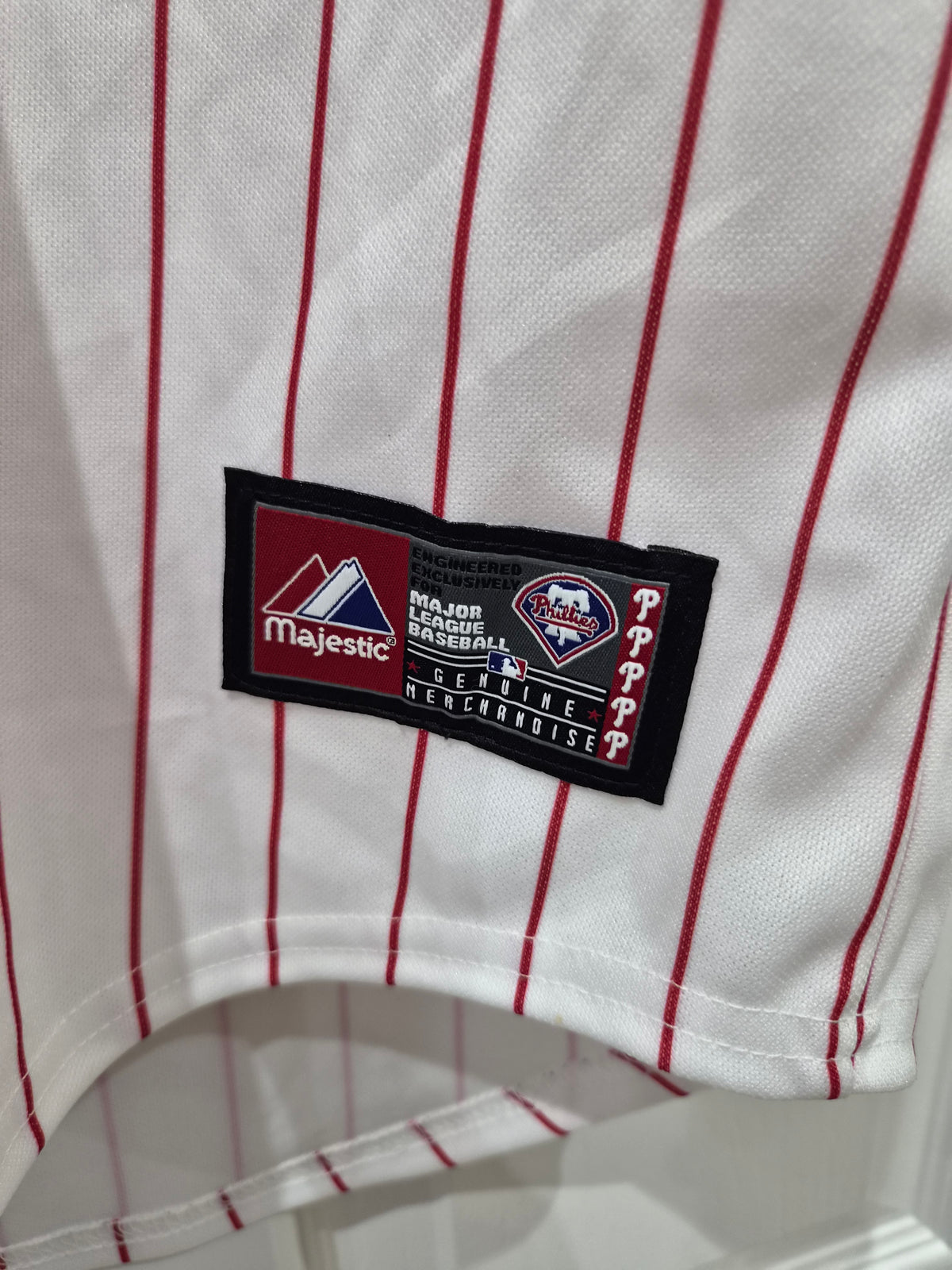 Youth Majestic Philadelphia Phillies MLB Baseball Jersey, #35 Hamels, White, YXL