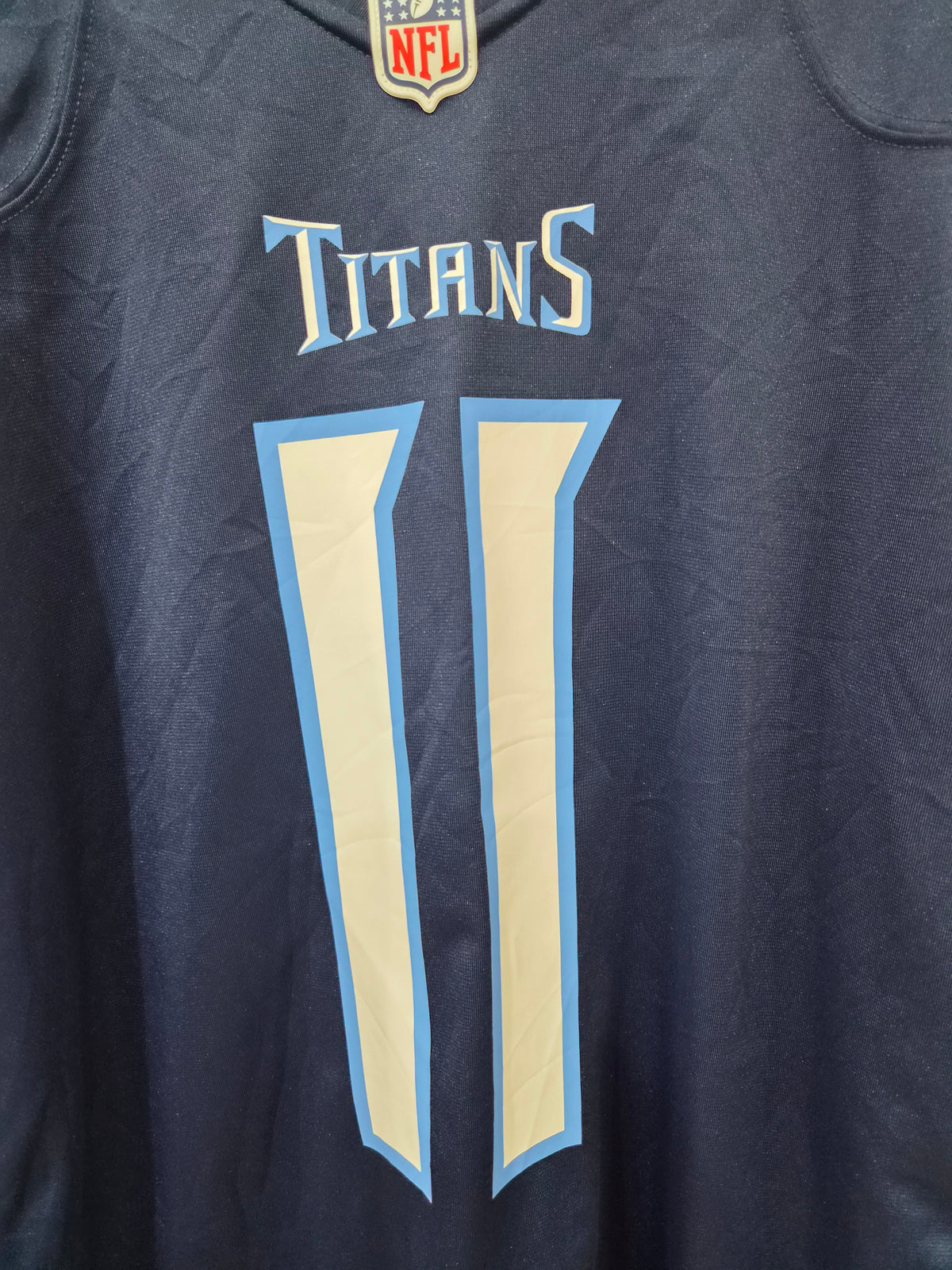 Nike Tennessee Titans NFL Jersey, #11 Brown, Navy, Size XL