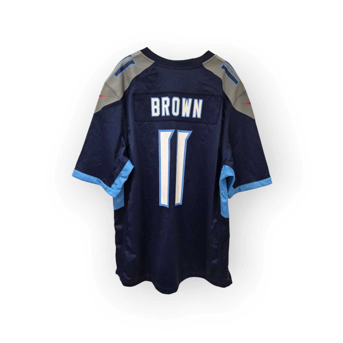 Nike Tennessee Titans NFL Jersey, #11 Brown, Navy, Size XL