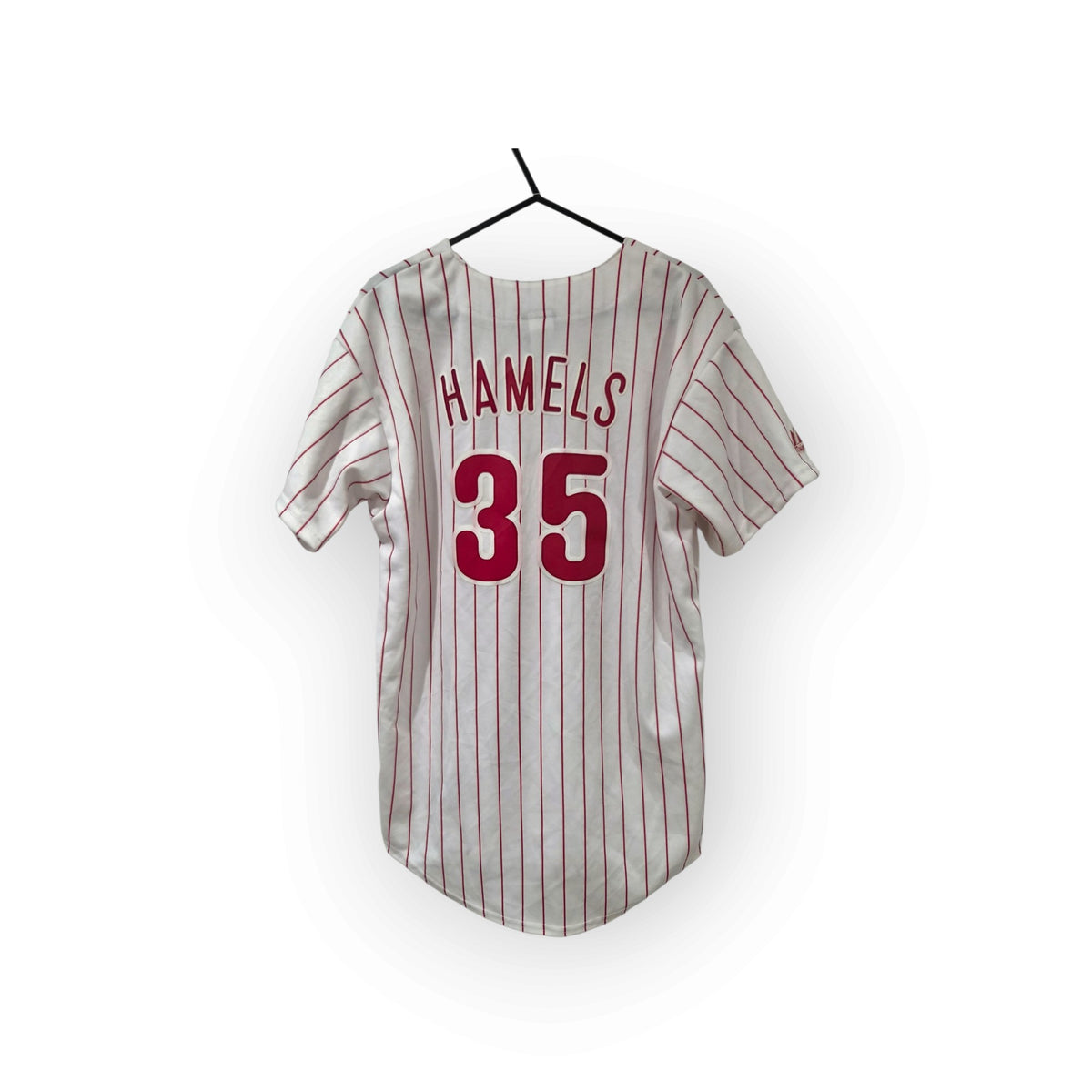 Youth Majestic Philadelphia Phillies MLB Baseball Jersey, #35 Hamels, White, YXL