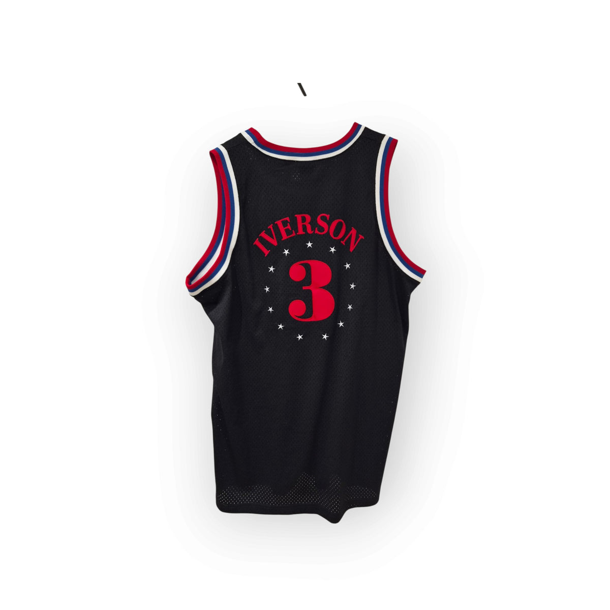 Nike Philadelphia 76ers NBA Jersey, #3 Iverson, Black, Size XL +2 Length