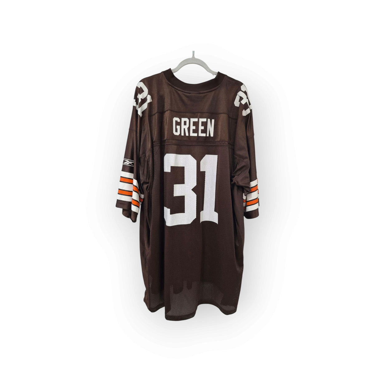 Reebok Cleveland Browns NFL Jersey, #31 Green, Brown, Size XXL