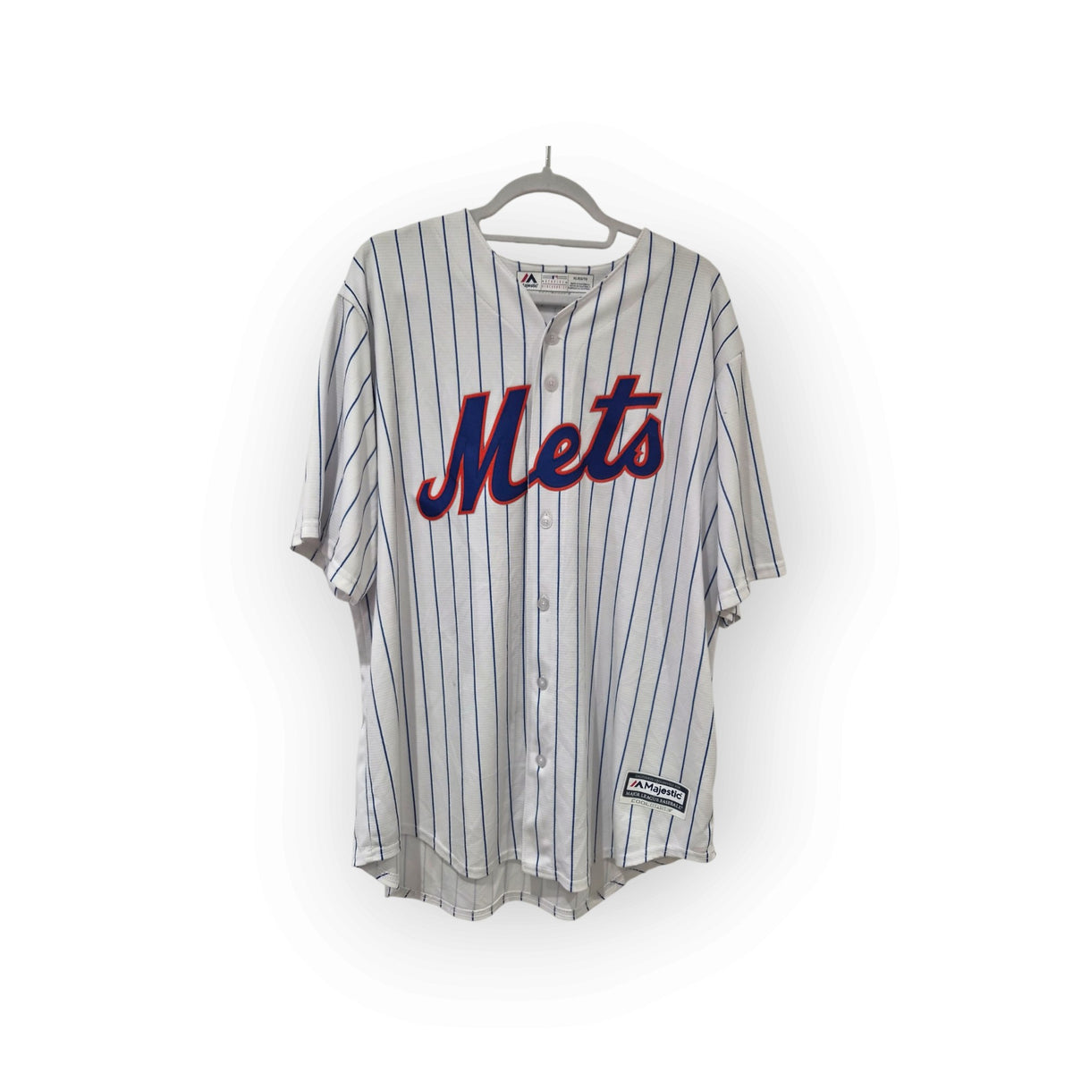 Majestic New York Mets MLB Baseball Jersey, White, Size XL