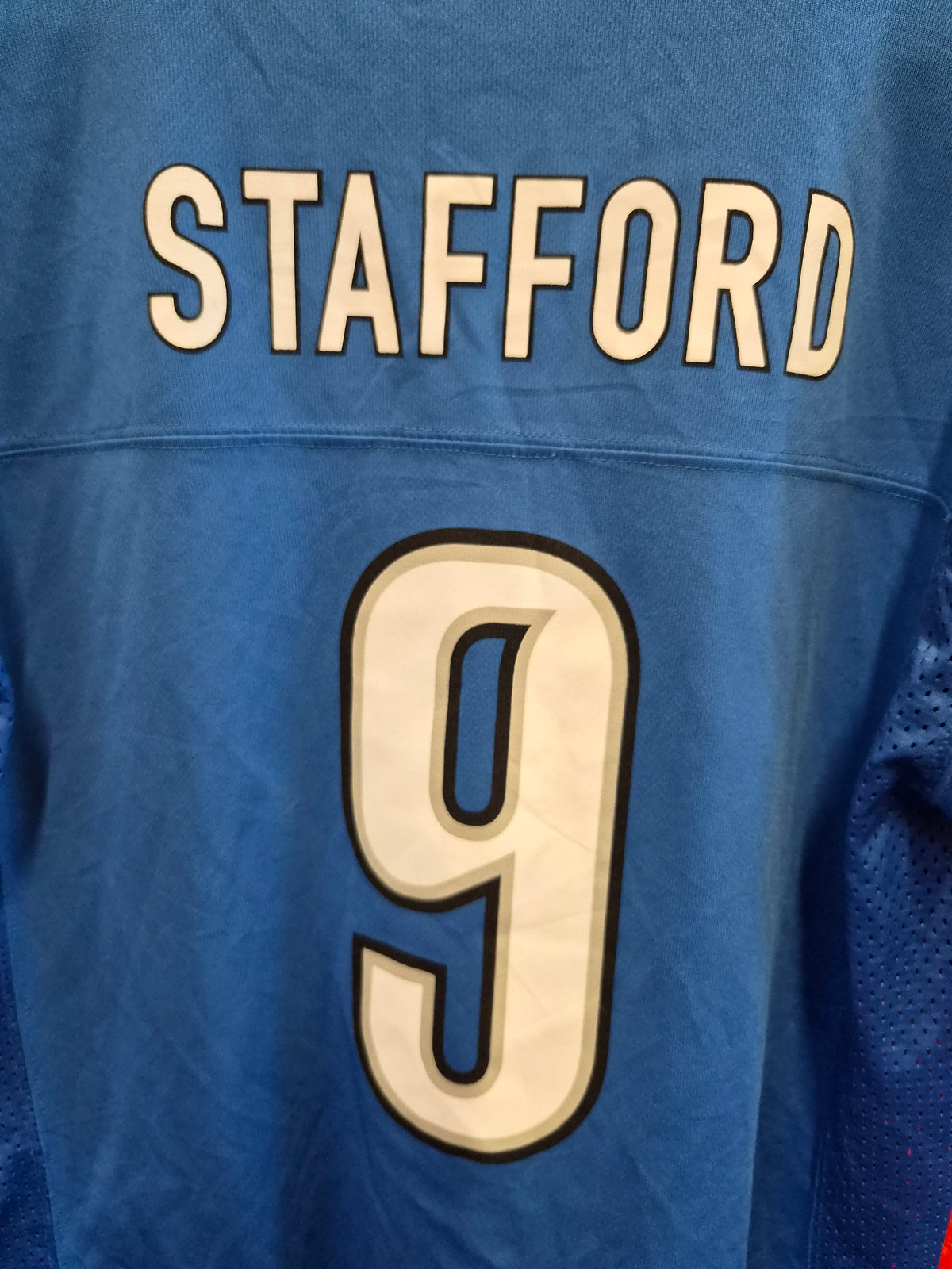 Youth NFL Team Apparel Detroit Lions Jersey, #9 Stafford, Blue, Size YL