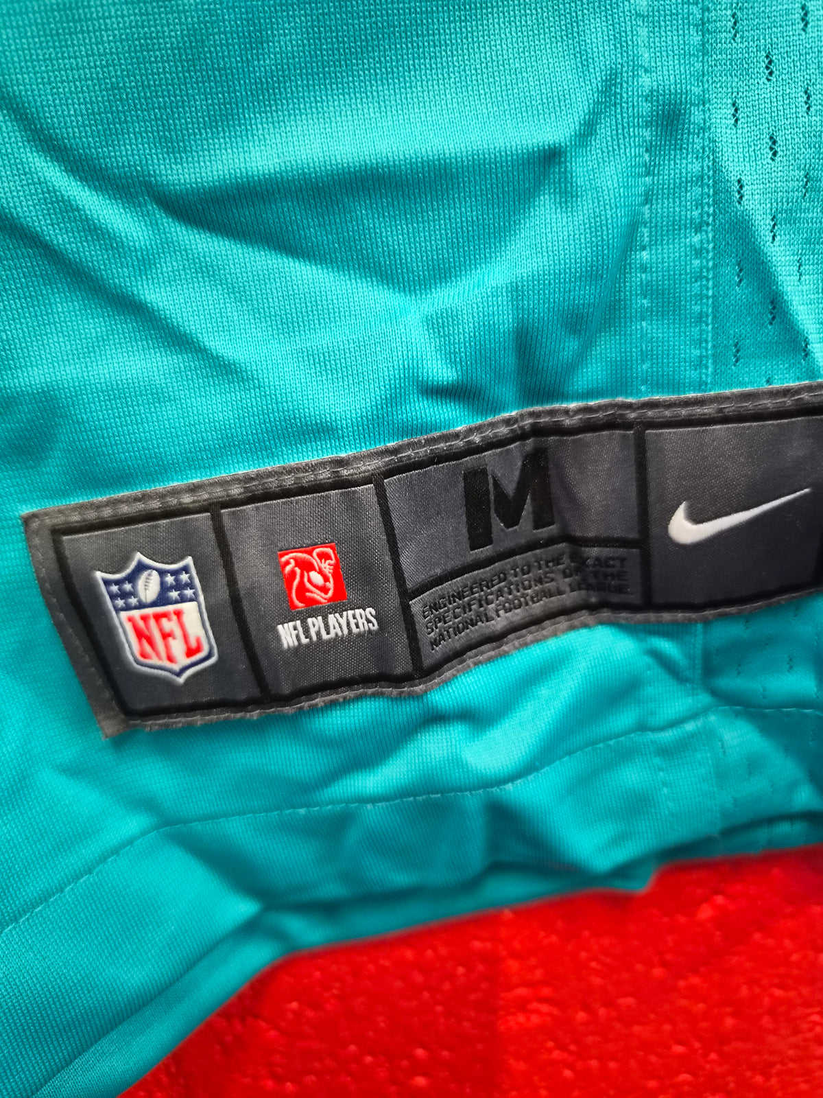 Nike Miami Dolphins NFL Jersey, #1 Baz (Custom), Aqua, Size Medium