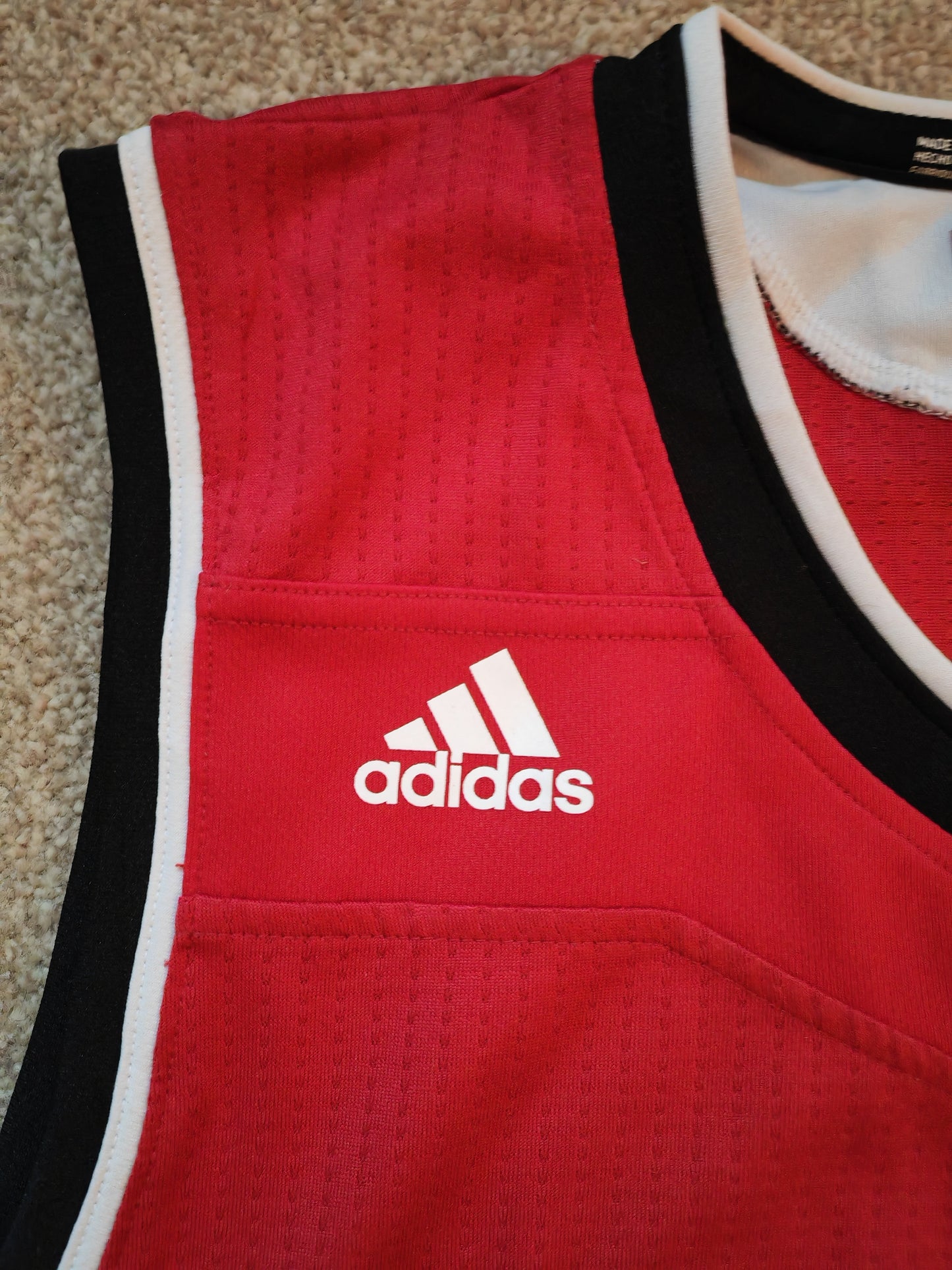 Adidas Louisville Cardinals NCAA Basketball Jersey, #1, Red, Size Medium