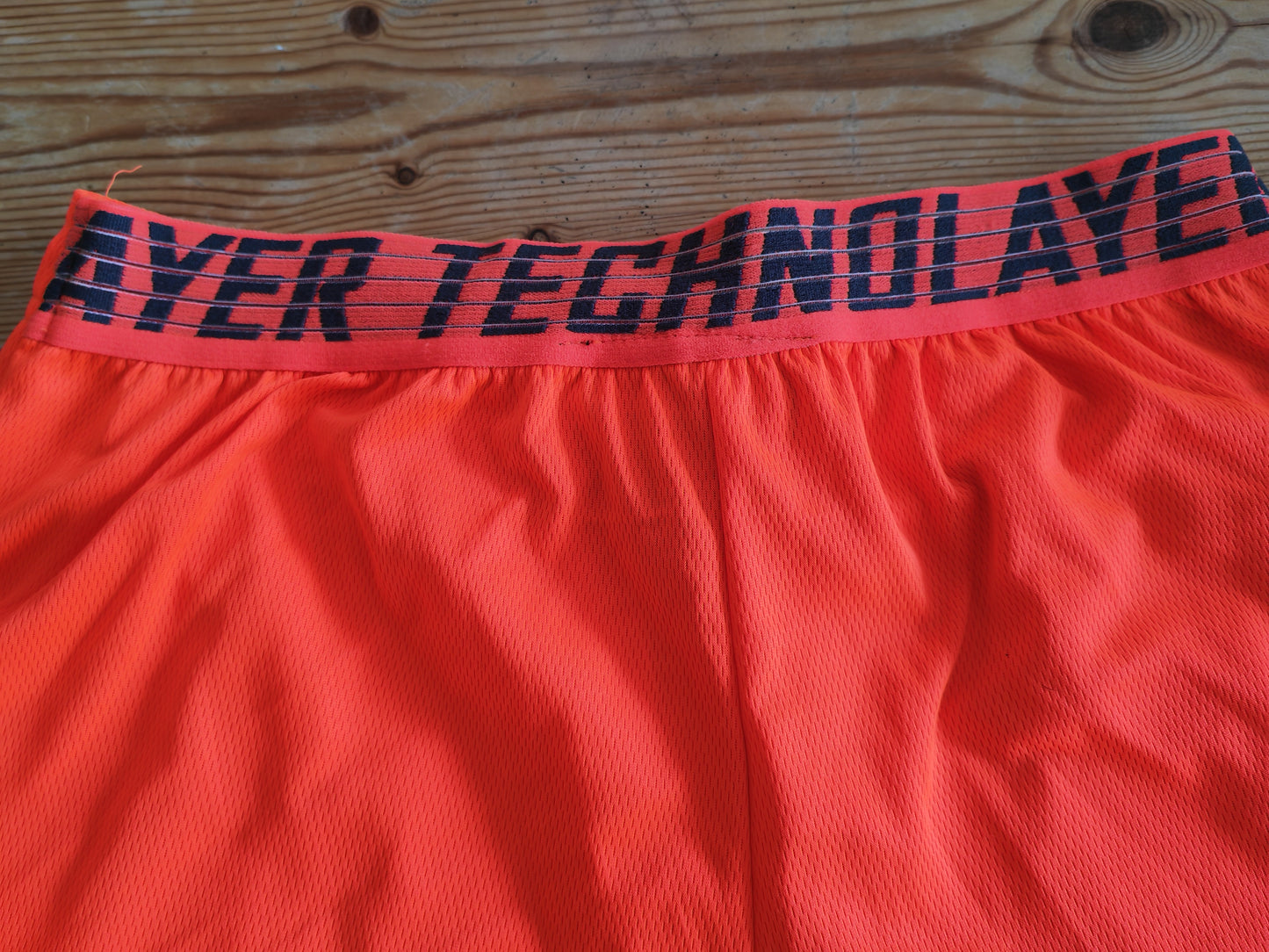 Workout Sports/Gym Training Shorts, Bright Orange, Size Small