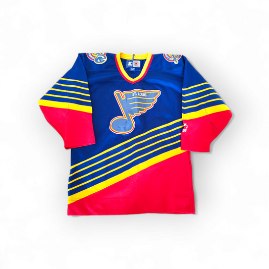 Youth Vintage Starter St Louis Blues NHL Ice Hockey Jersey, Blue, Size YS/M