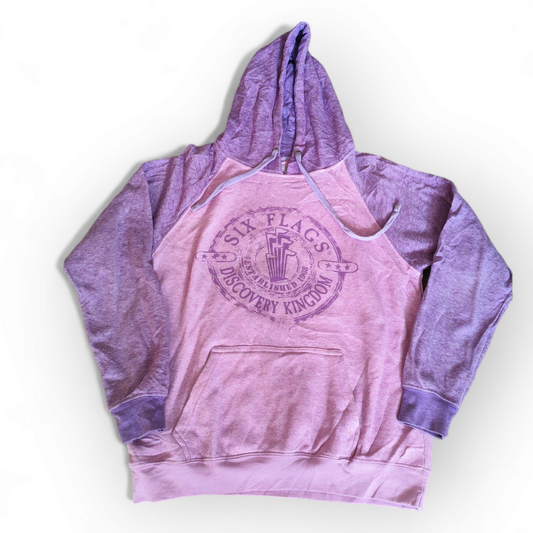 Six Flags Discovery Kingdom Pullover Hoodie, Purple, Size Small