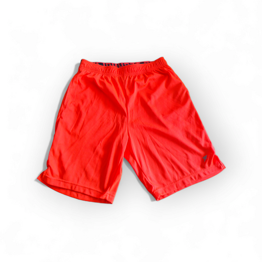 Workout Sports/Gym Training Shorts, Bright Orange, Size Small