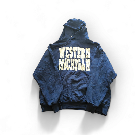 Women's Jerzees Western Michigan Hoodie, Blue, Size Large