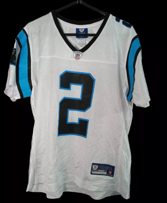 Women's Reebok Carolina Panthers NFL jersey, #2 Clausen, white, size Medium