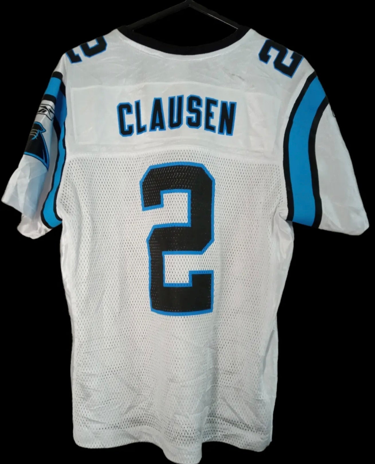 Women's Reebok Carolina Panthers NFL jersey, #2 Clausen, white, size Medium