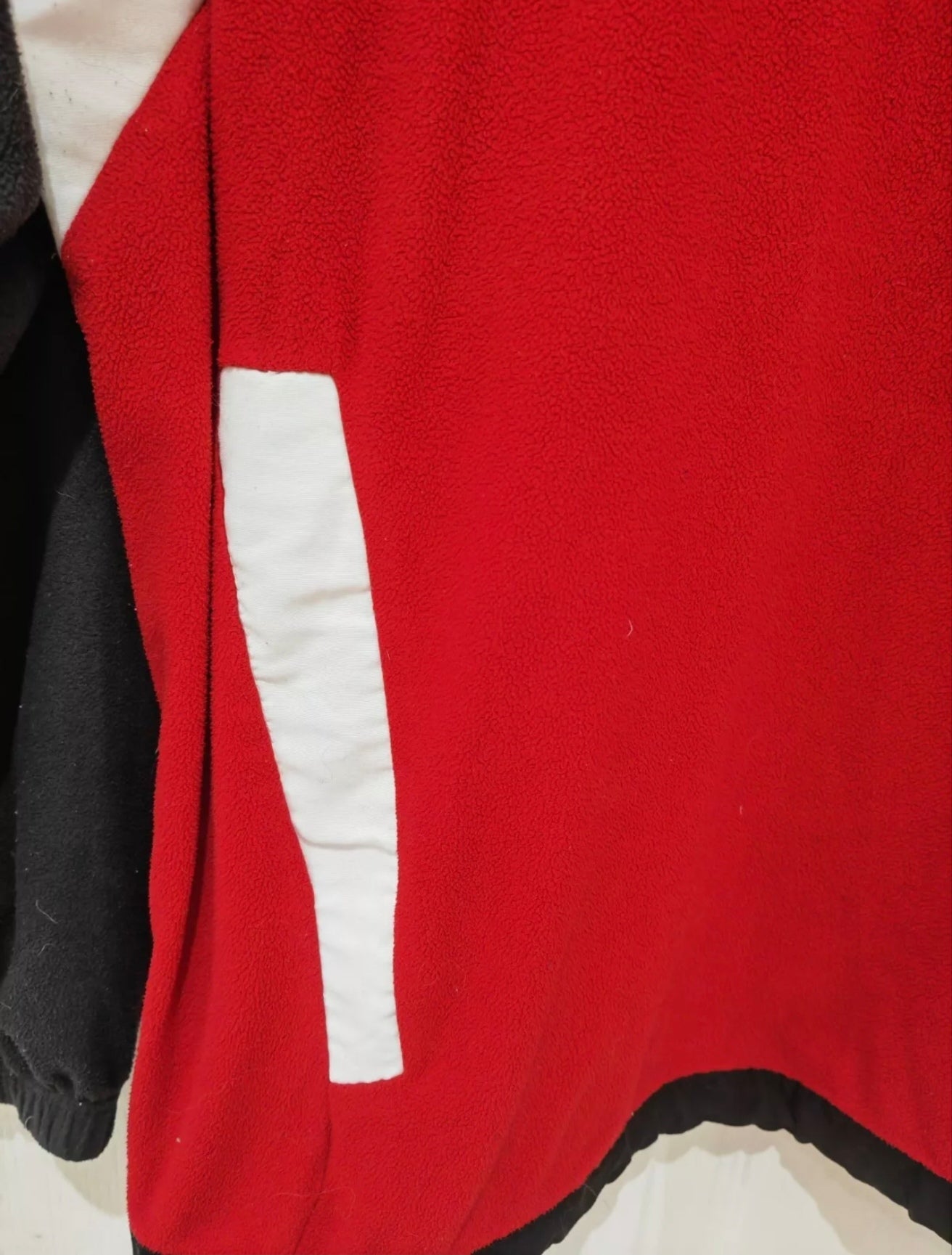 Adidas RU Soccer 1/4 Zip Football Training Top, Red/Black, Size S/M