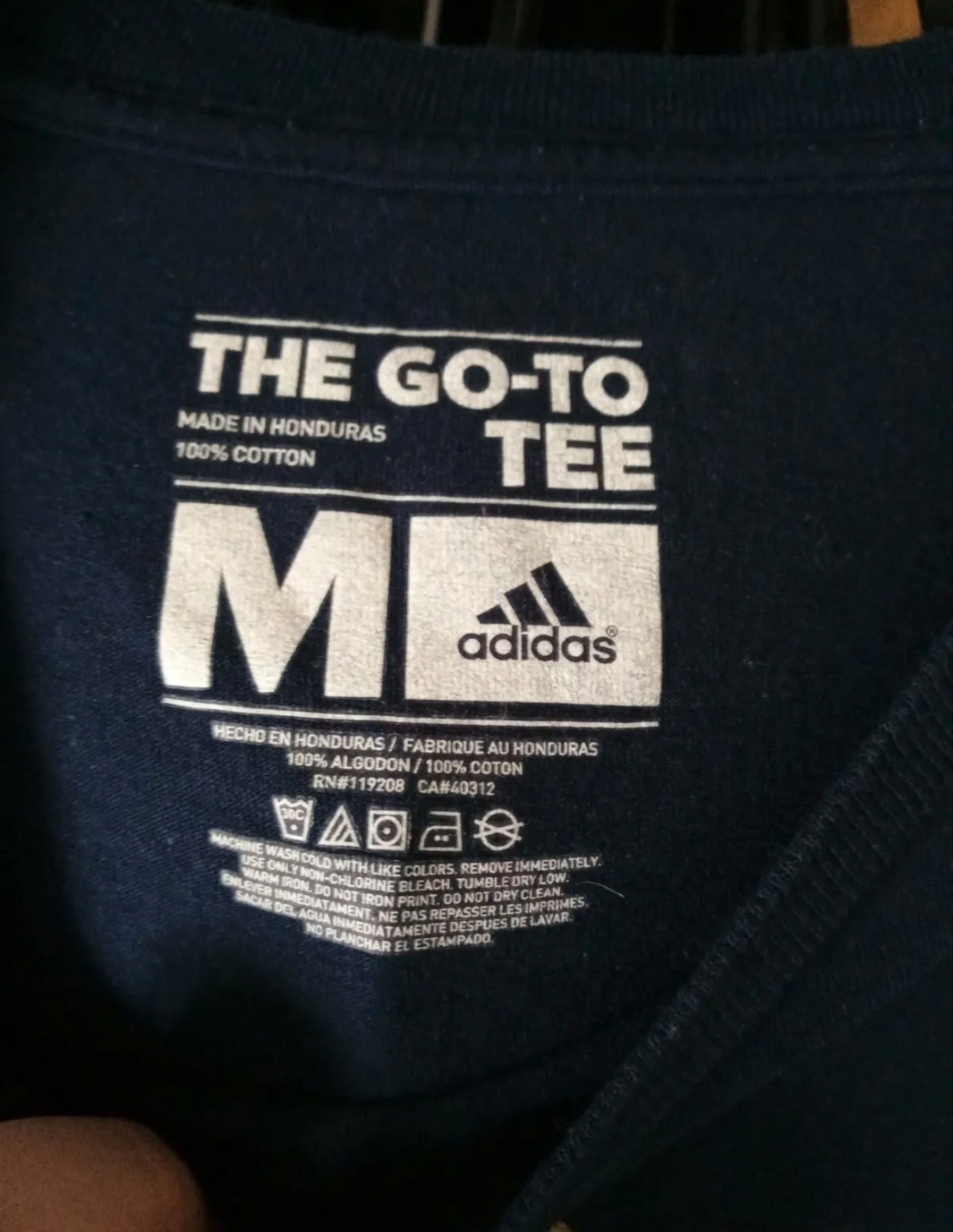 Adidas Philadelphia Union MLS T Shirt, Blue, Size Medium
