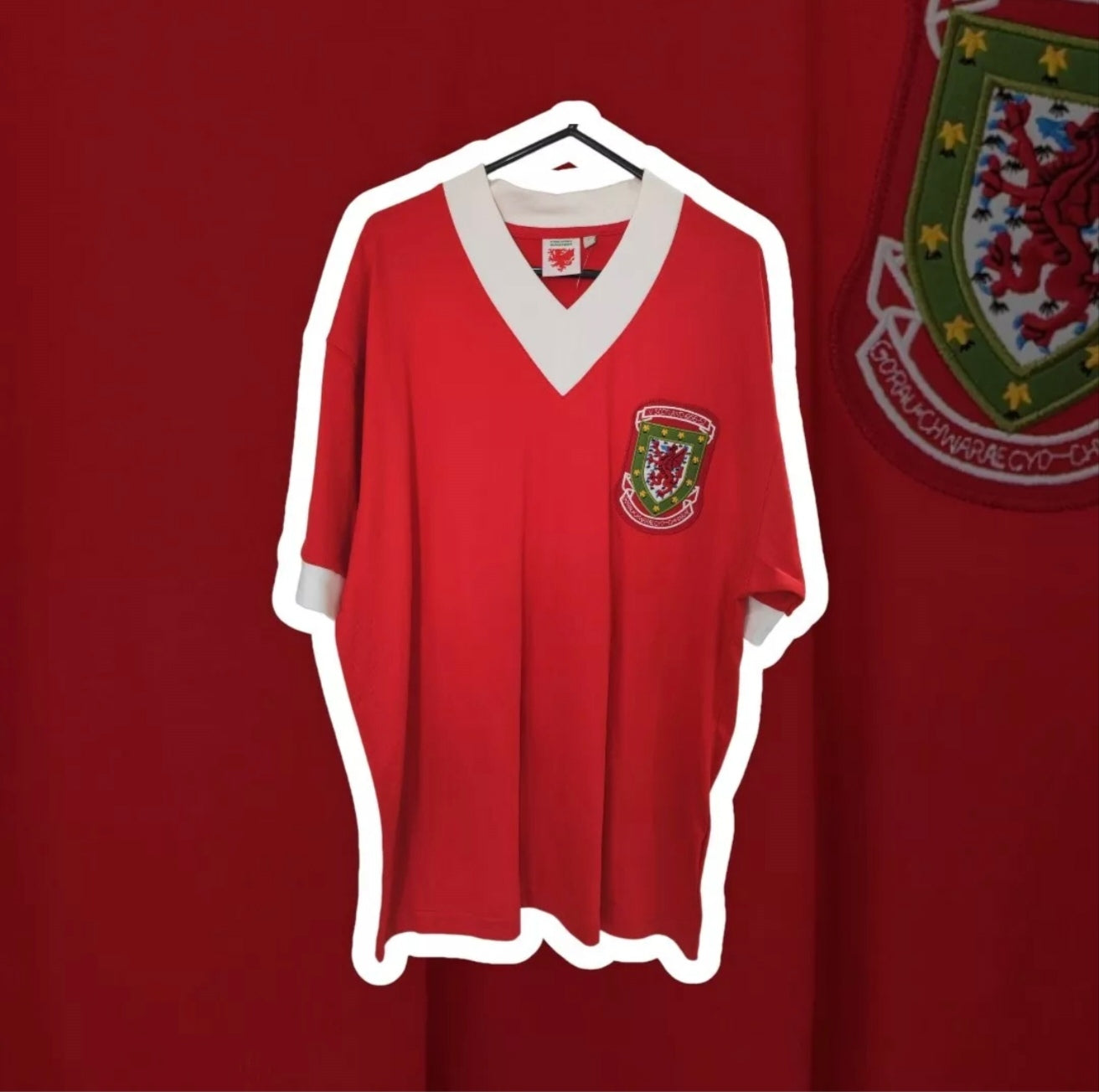 Wales FA 1956-57 Wales V Scotland Remake Shirt, #9, Red, Size Large