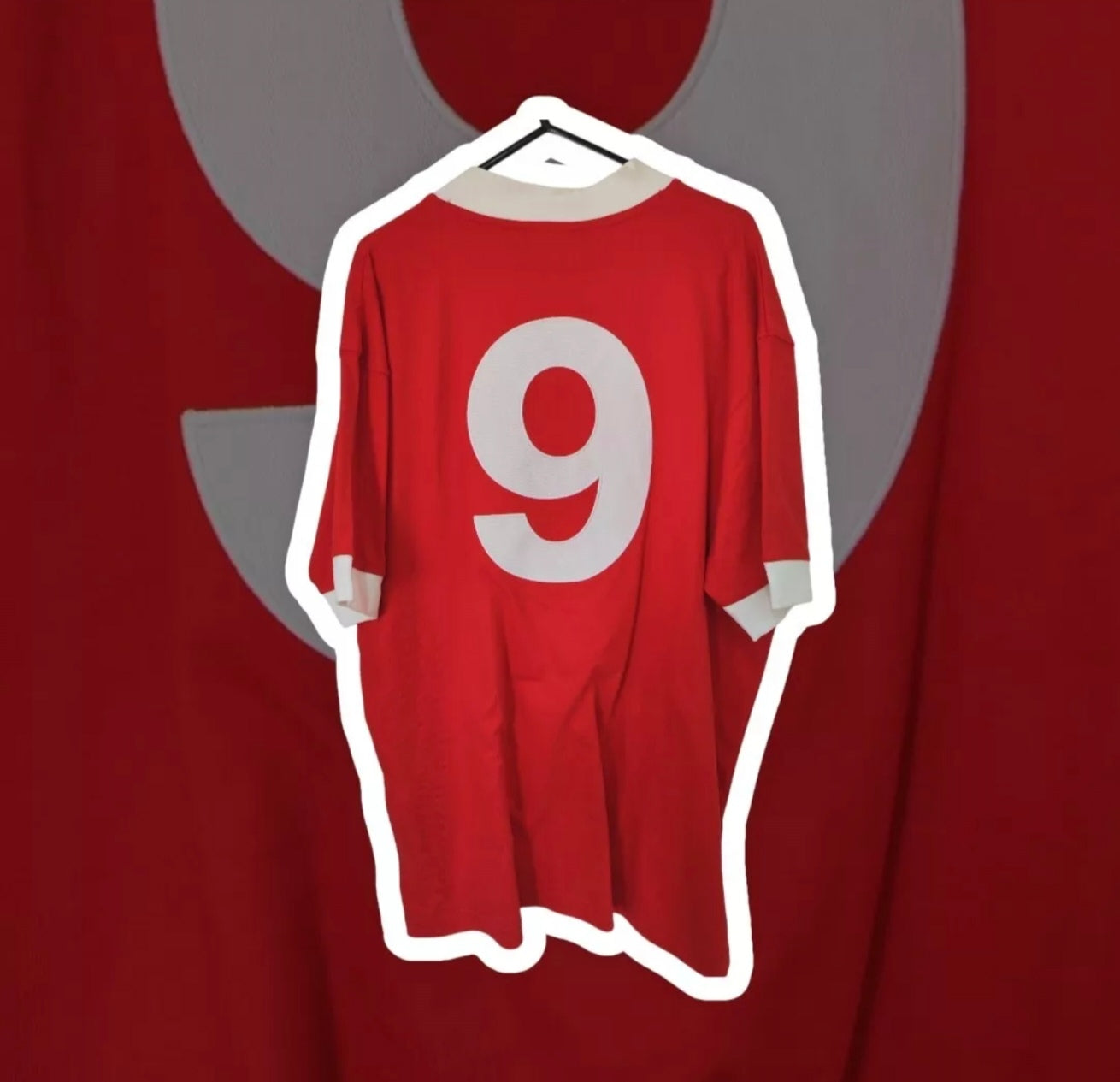 Wales FA 1956-57 Wales V Scotland Remake Shirt, #9, Red, Size Large