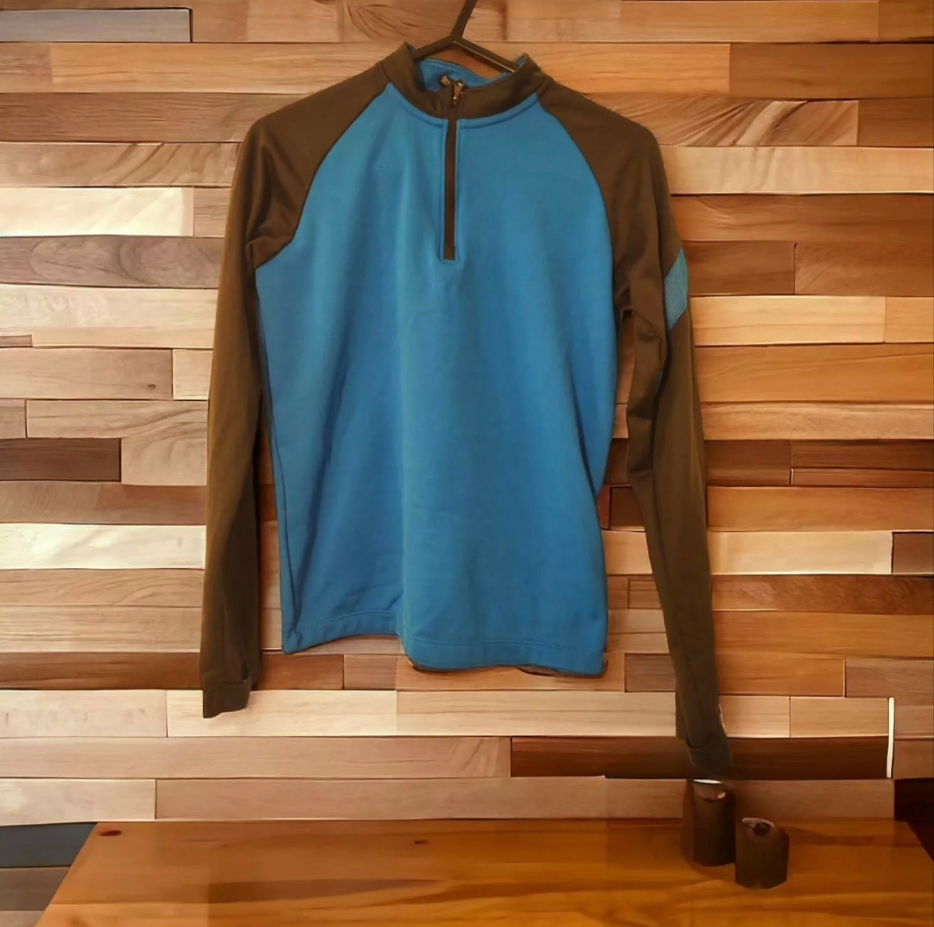 Youth Nike Long Sleeve 1/4 Zip Football Training Top, Blue, Size YS