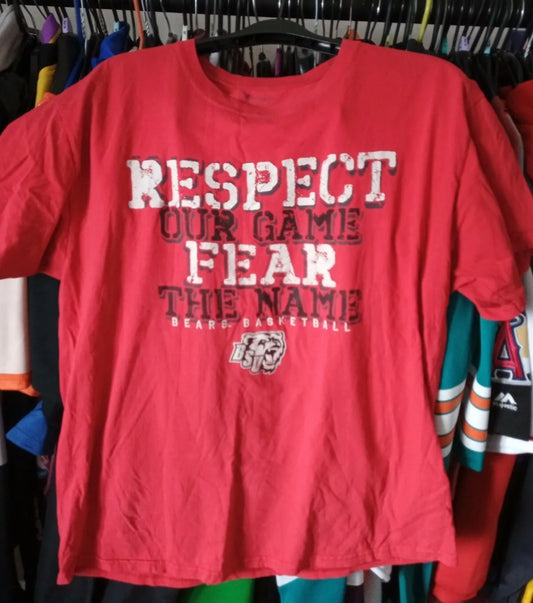 Champion BSU Bears (Bridgewater State Uni) T Shirt, Red, Size Large