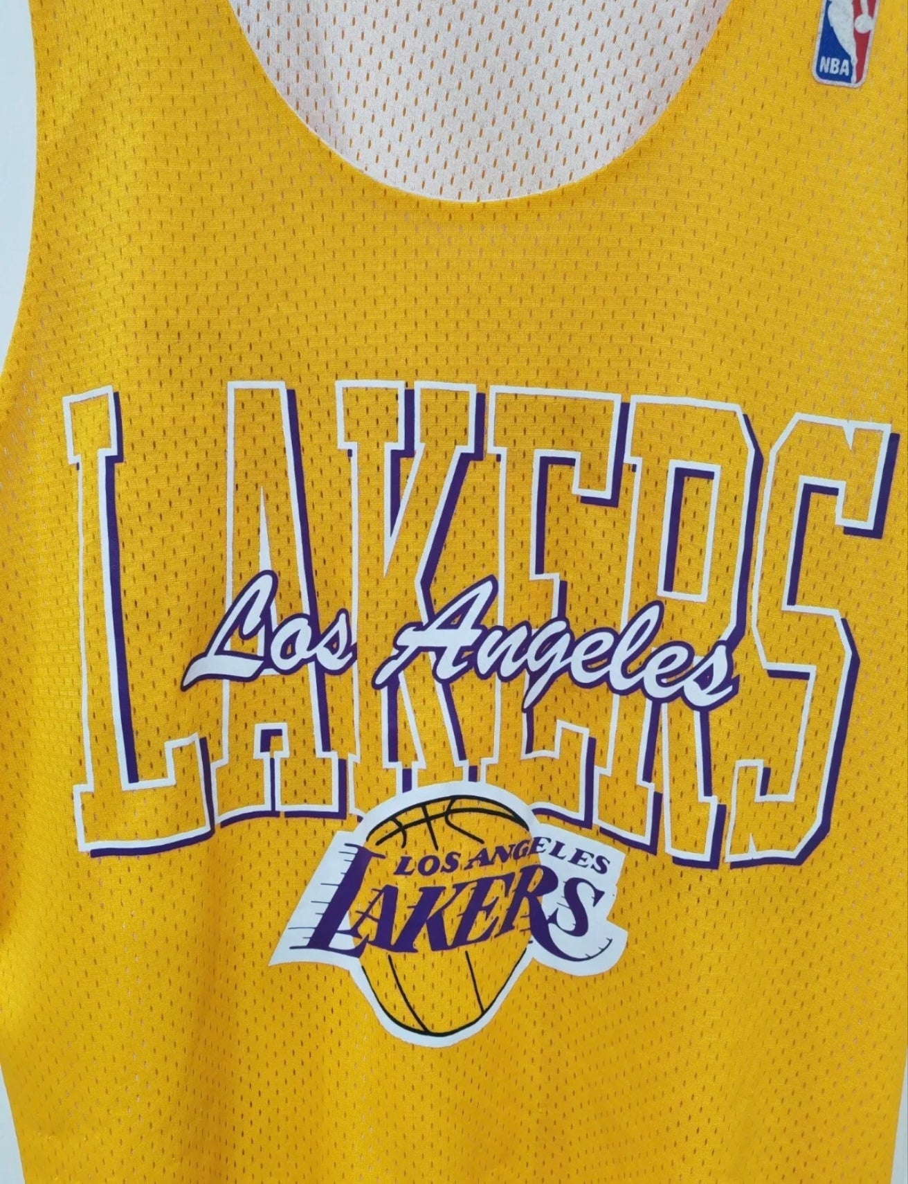 Mitchell And Ness Los Angeles Lakers Reversible Training Jersey, Size Large
