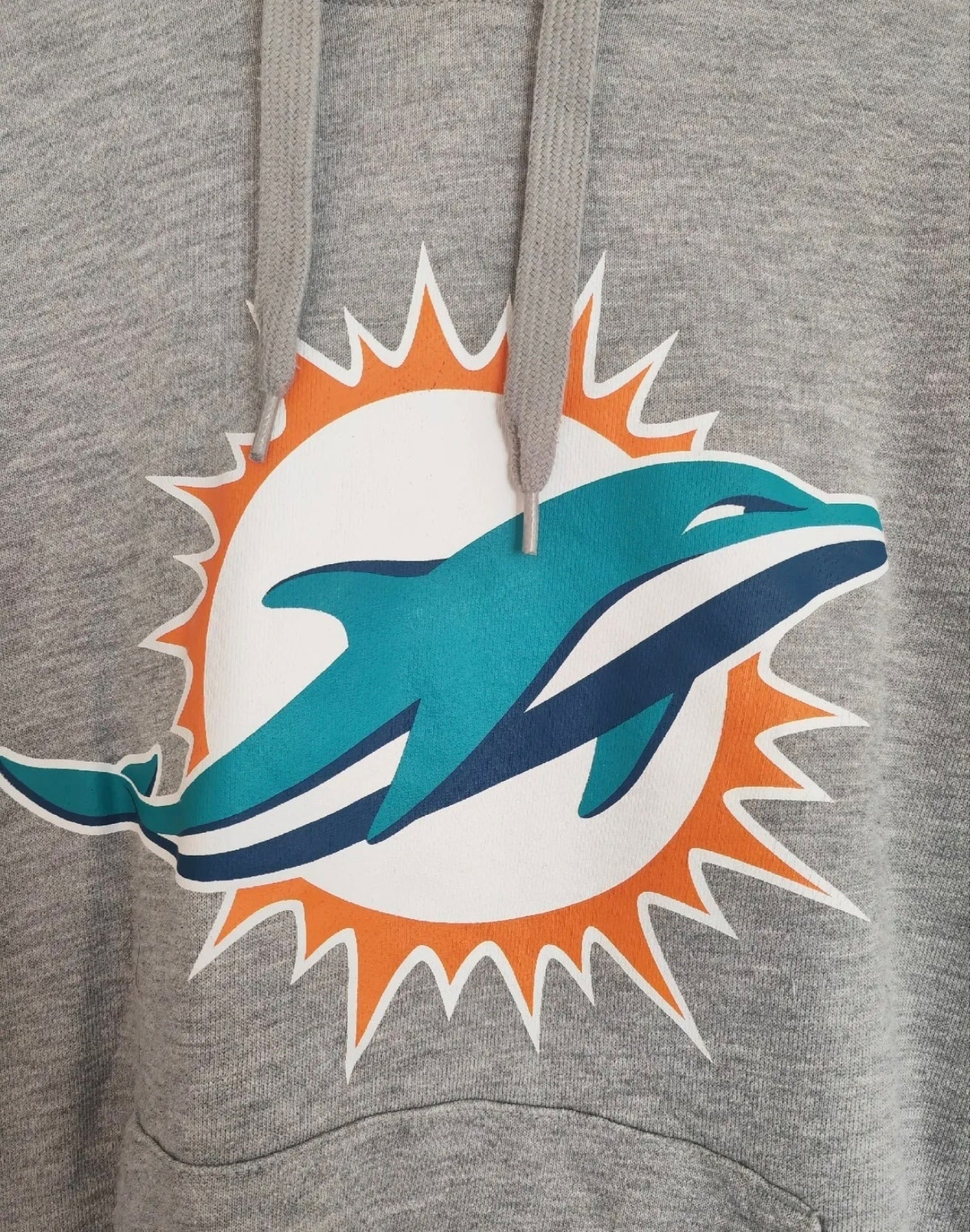 Youth Majestic Miami Dolphins NFL Pullover Hoodie, Grey, Size YL or Adult S