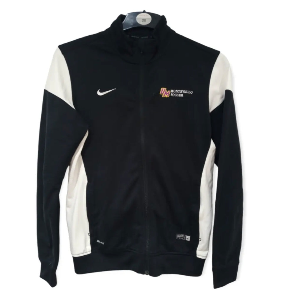 Youth Nike Montevallo Soccer full zip tracksuit top, black, size  YM