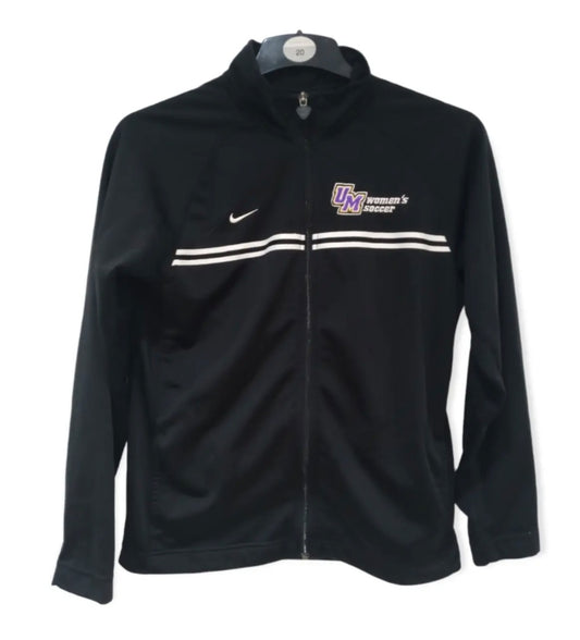 Youth Girl's Nike UM Women's Soccer full zip tracksuit top, black, size Youth XL