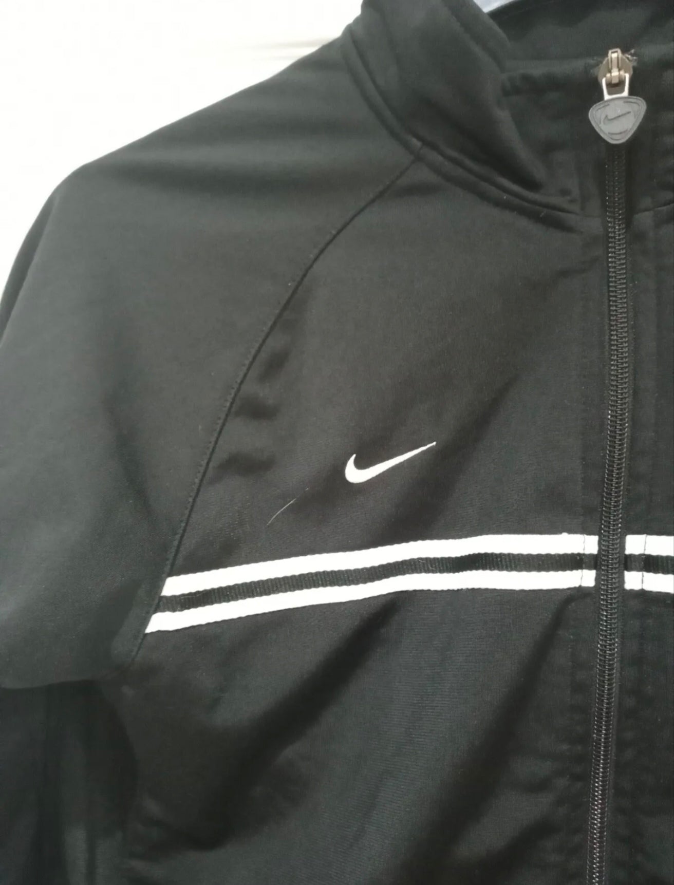 Youth Girl's Nike UM Women's Soccer full zip tracksuit top, black, size Youth XL