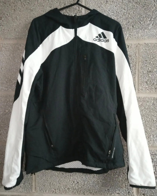 Women's Adidas Prime Blue Full Zip Hooded Track Top, Black, Size Small