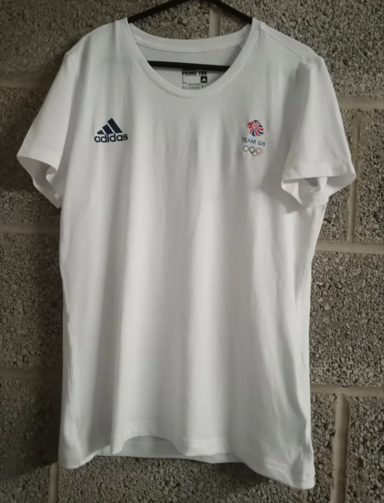 Women's Adidas Team GB Olympic Team T Shirt, White, Size L 16-18