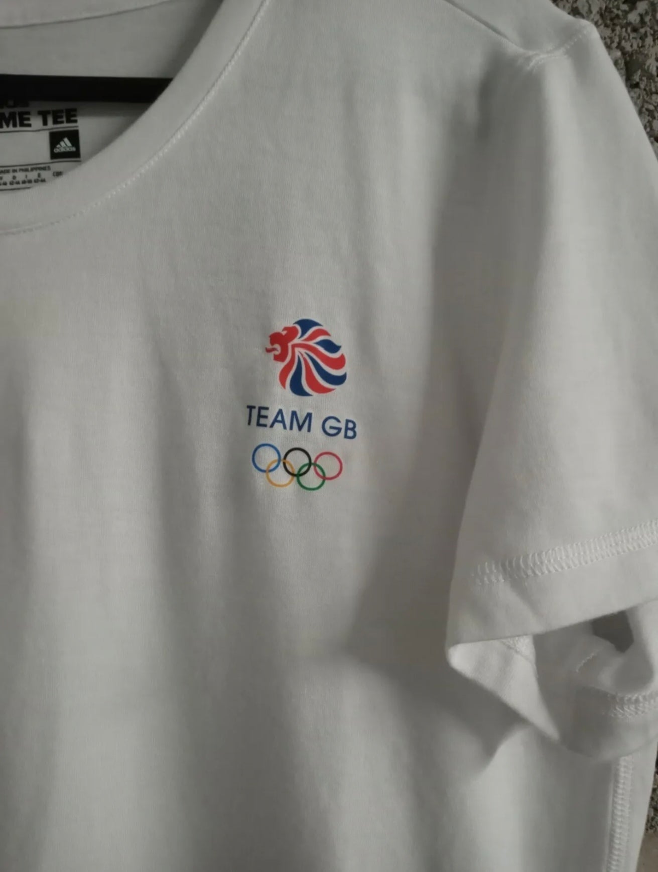 Women's Adidas Team GB Olympic Team T Shirt, White, Size L 16-18