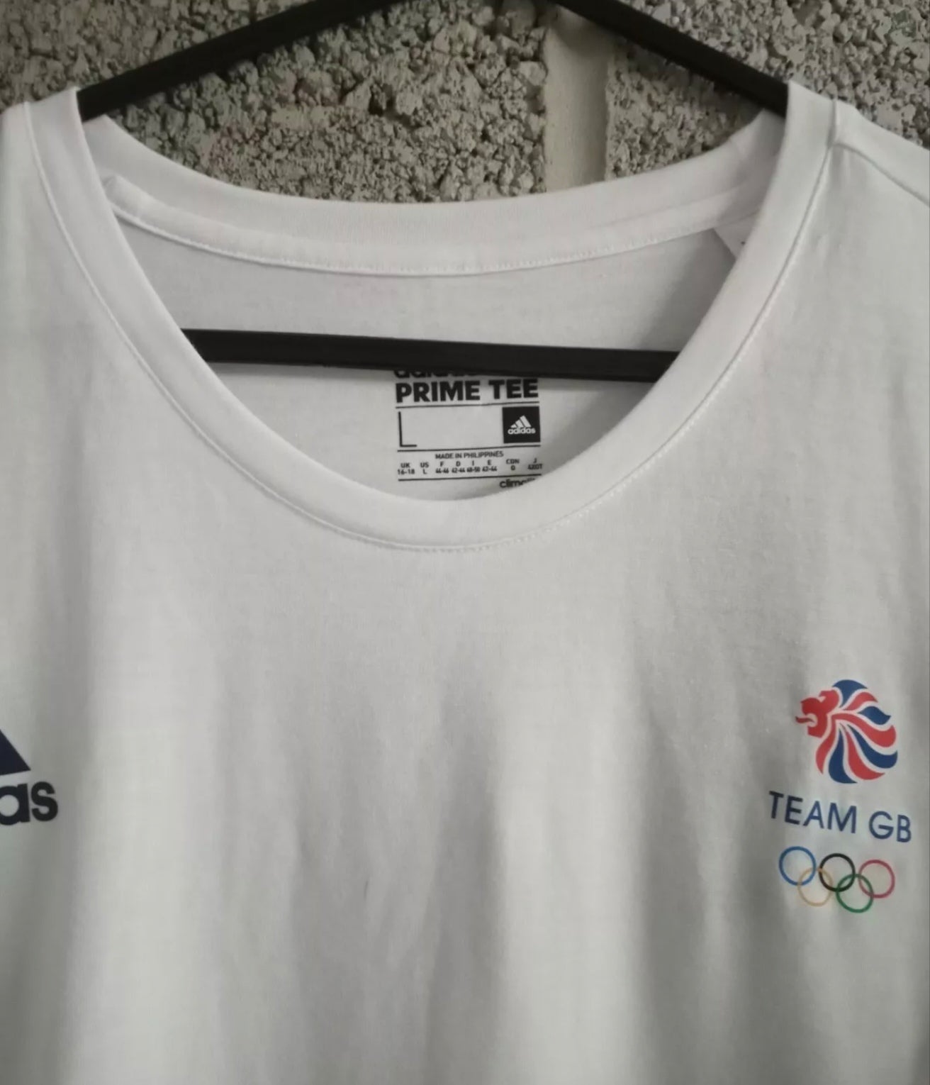 Women's Adidas Team GB Olympic Team T Shirt, White, Size L 16-18