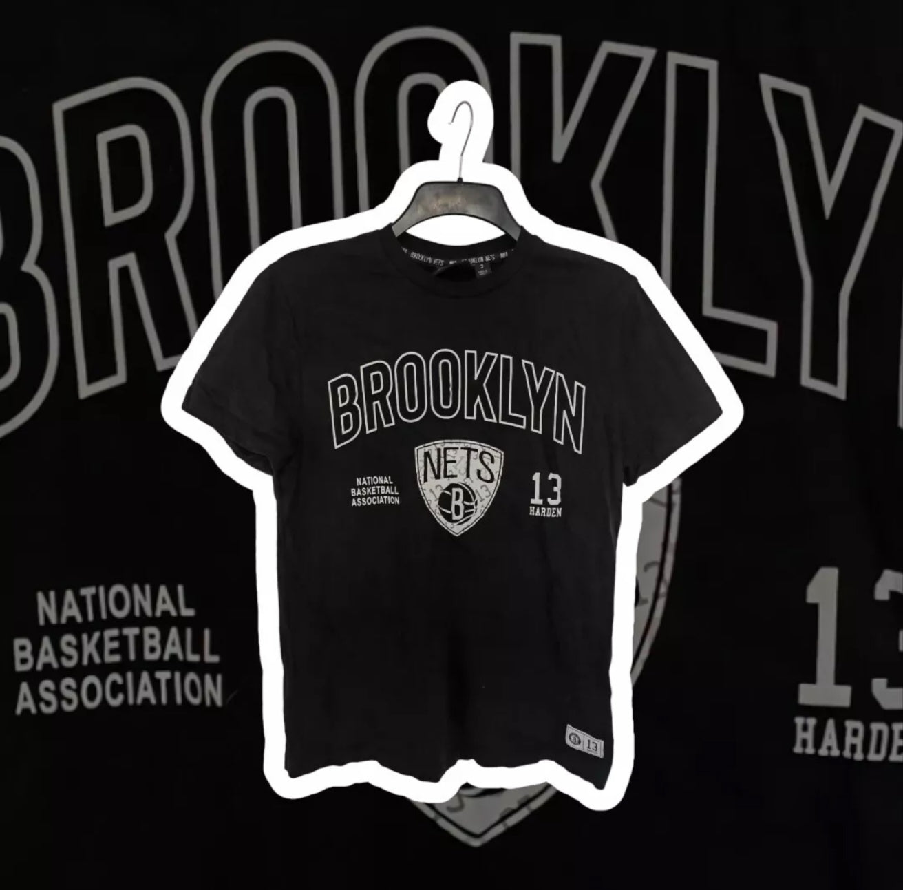 NBA Brooklyn Nets James Harden Player T Shirt, Black, Size Small