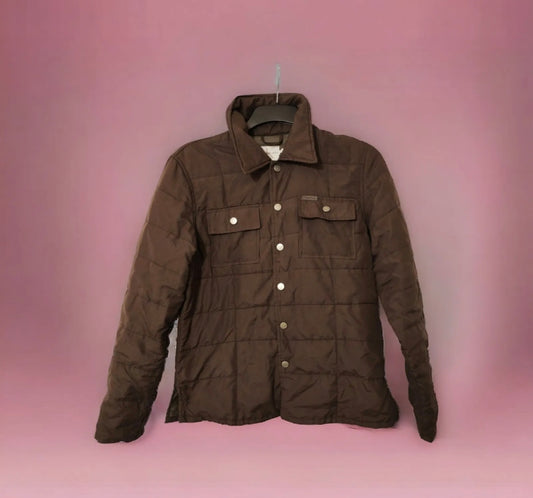 Women's Calvin Klein Lightly Padded Coat, Brown, Size Medium