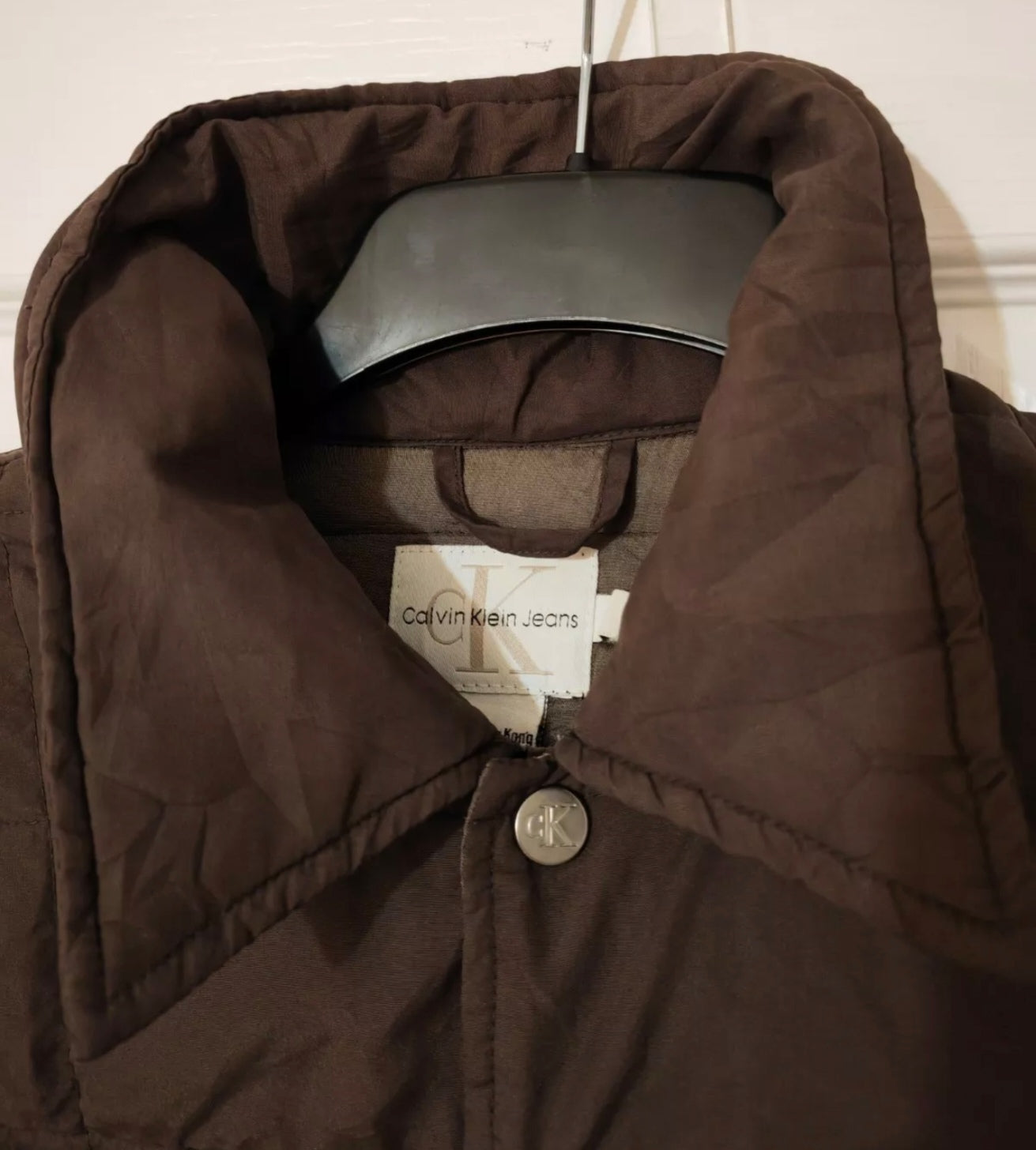Women's Calvin Klein Lightly Padded Coat, Brown, Size Medium