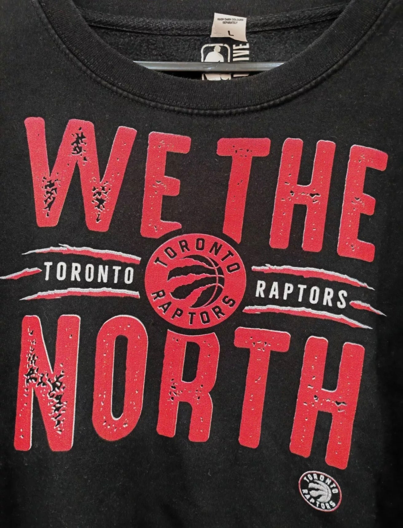 NBA Exclusive Toronto Raptors Sweatshirt, Black, Size Large
