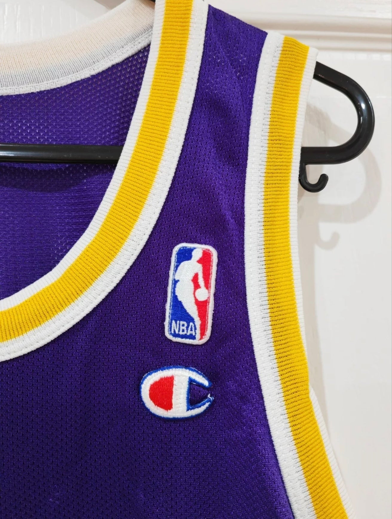 Vintage Champion Los Angeles Lakers NBA Jersey, #9 Van Exel, Purple, Size 36 XS-S