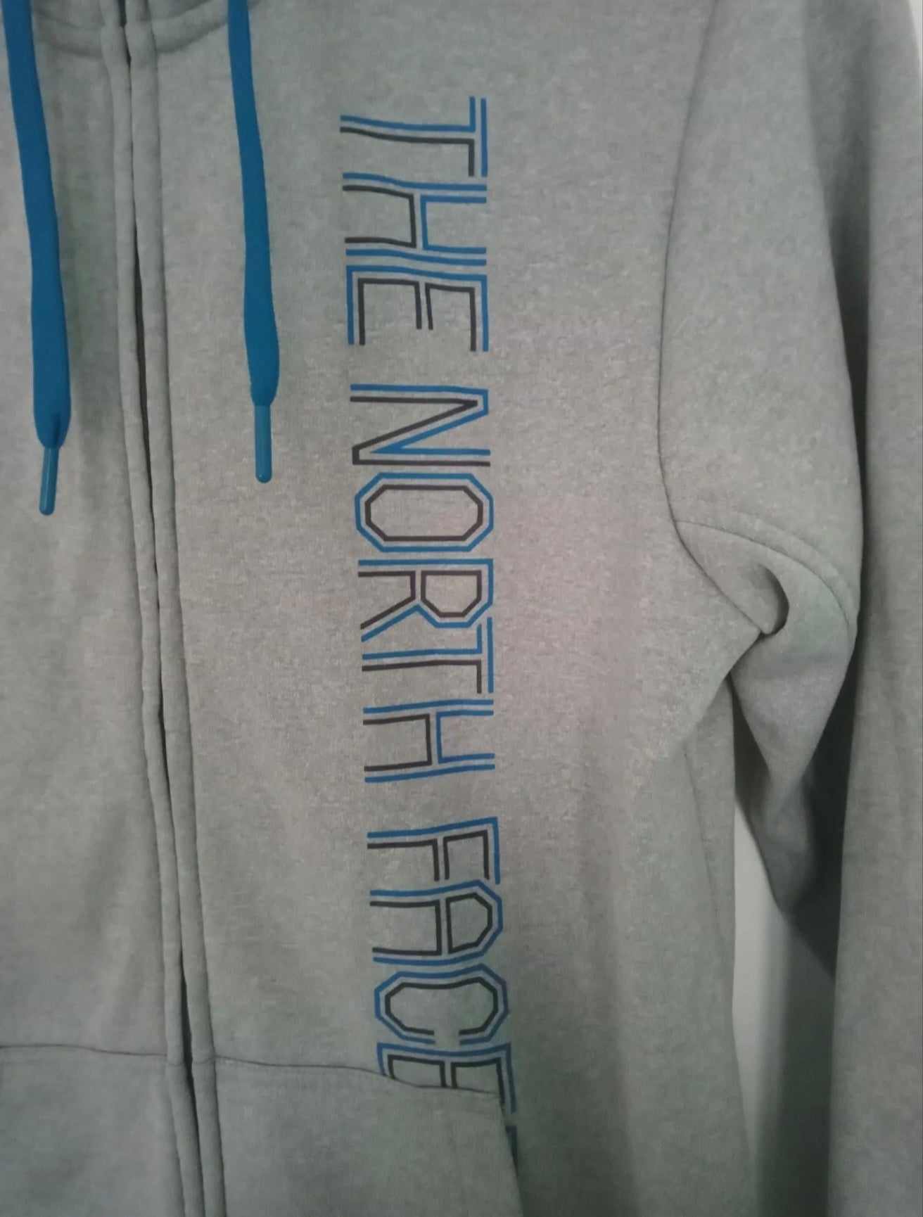 The North Face full zip hoodie, grey, size Small