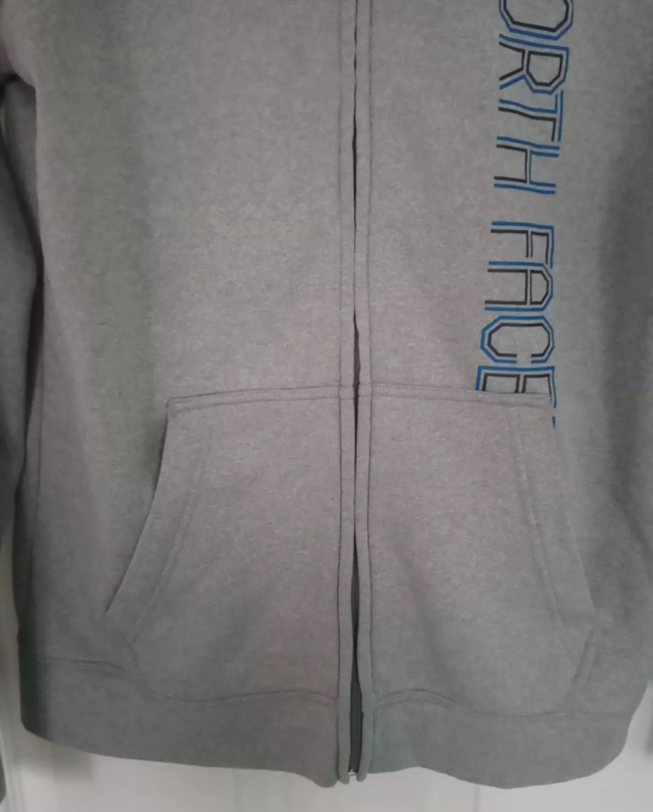 The North Face full zip hoodie, grey, size Small
