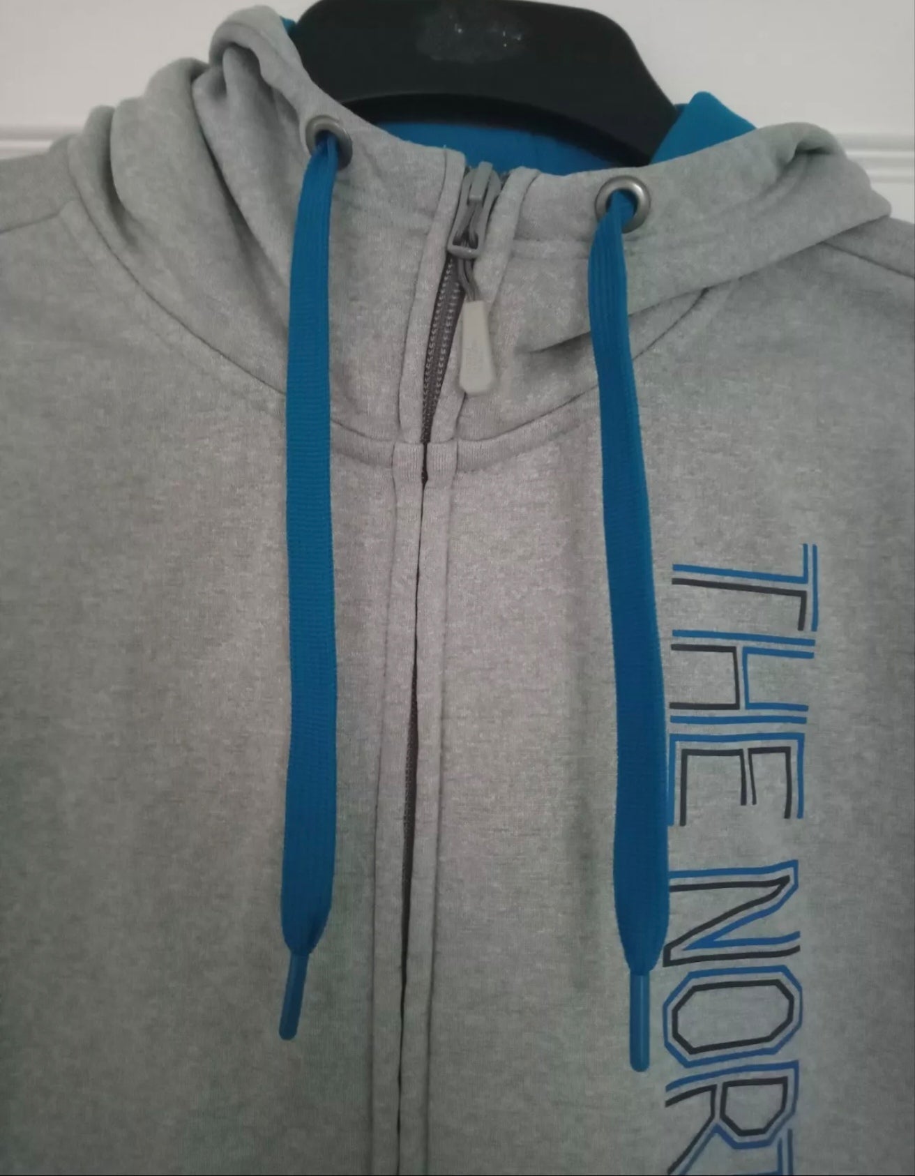 The North Face full zip hoodie, grey, size Small