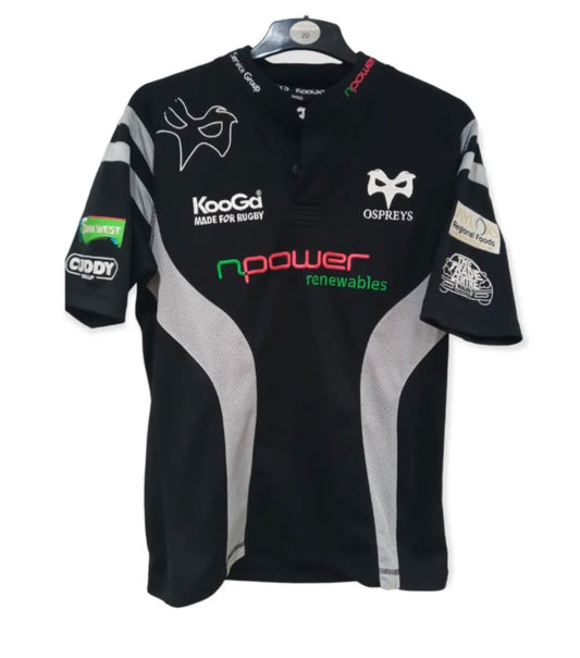 Kooga Ospreys rugby union jersey, black, size Small