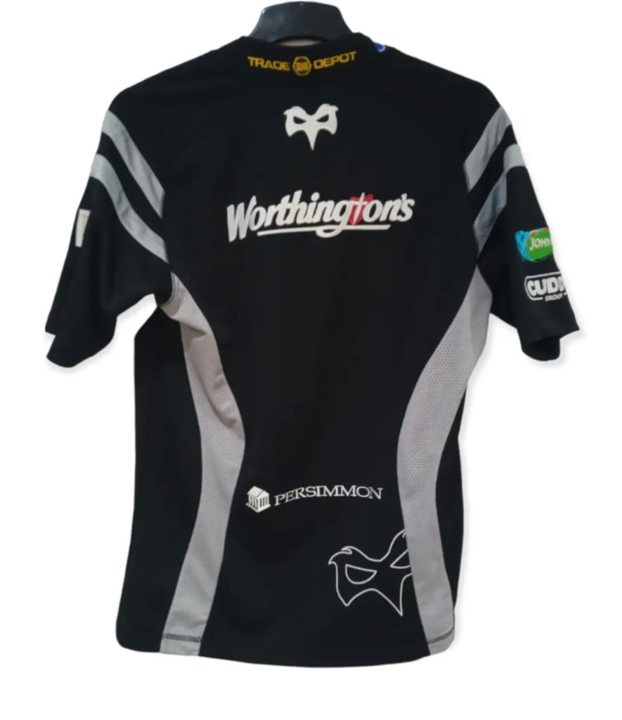 Kooga Ospreys rugby union jersey, black, size Small
