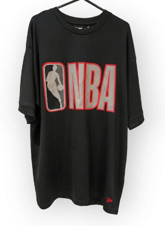 New Era NBA Big Logo T Shirt, Black, Size Medium