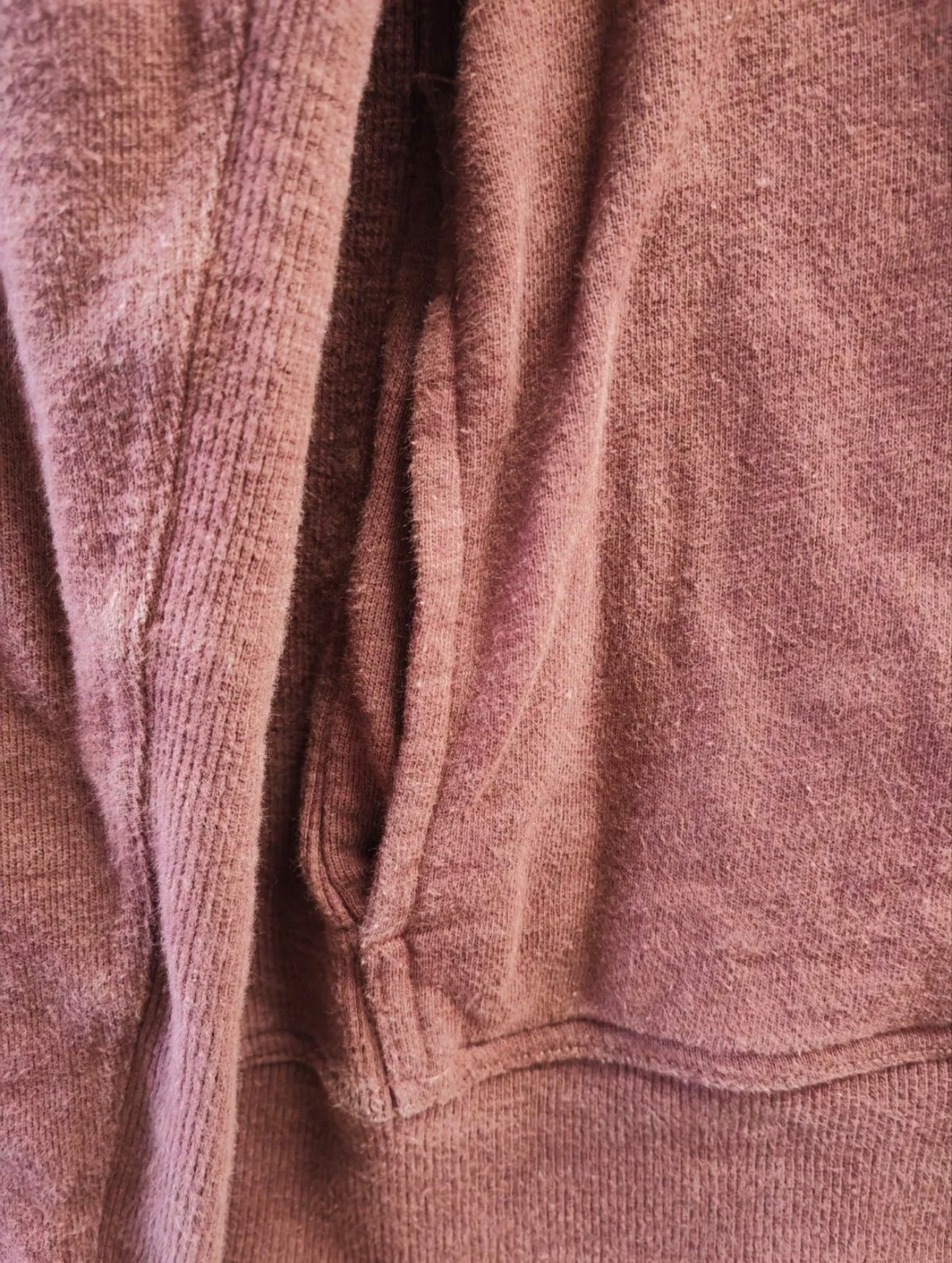 Farah 1/4 Zip Long Sleeve Jumper, Burgundy, Size Large