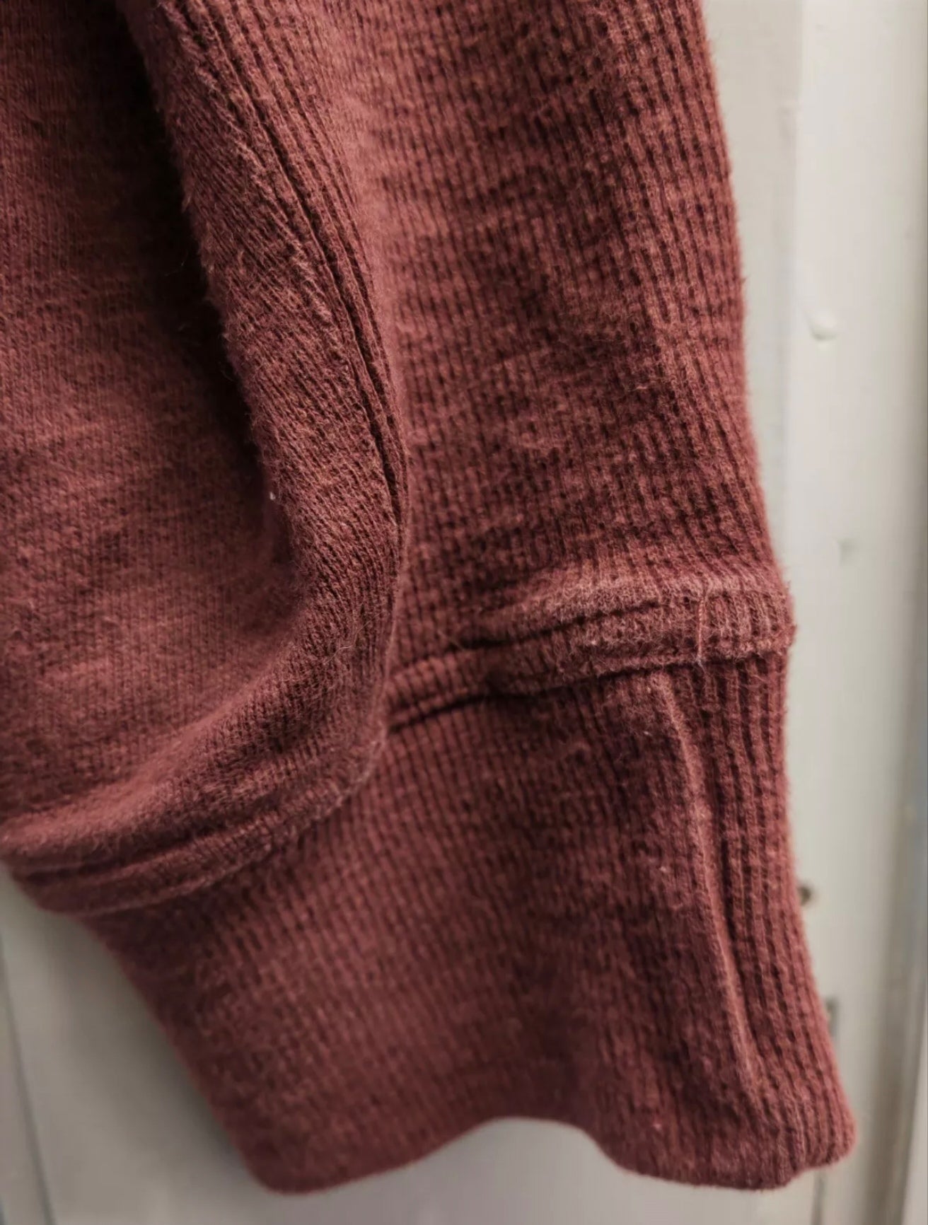Farah 1/4 Zip Long Sleeve Jumper, Burgundy, Size Large