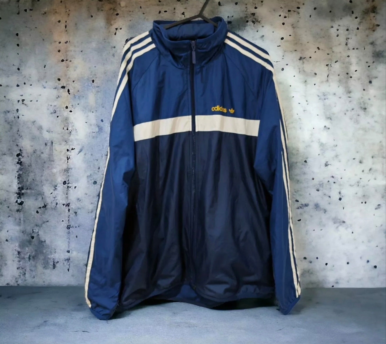 Adidas Originals Full Zip, Hooded Jacket, Blue, Size Medium