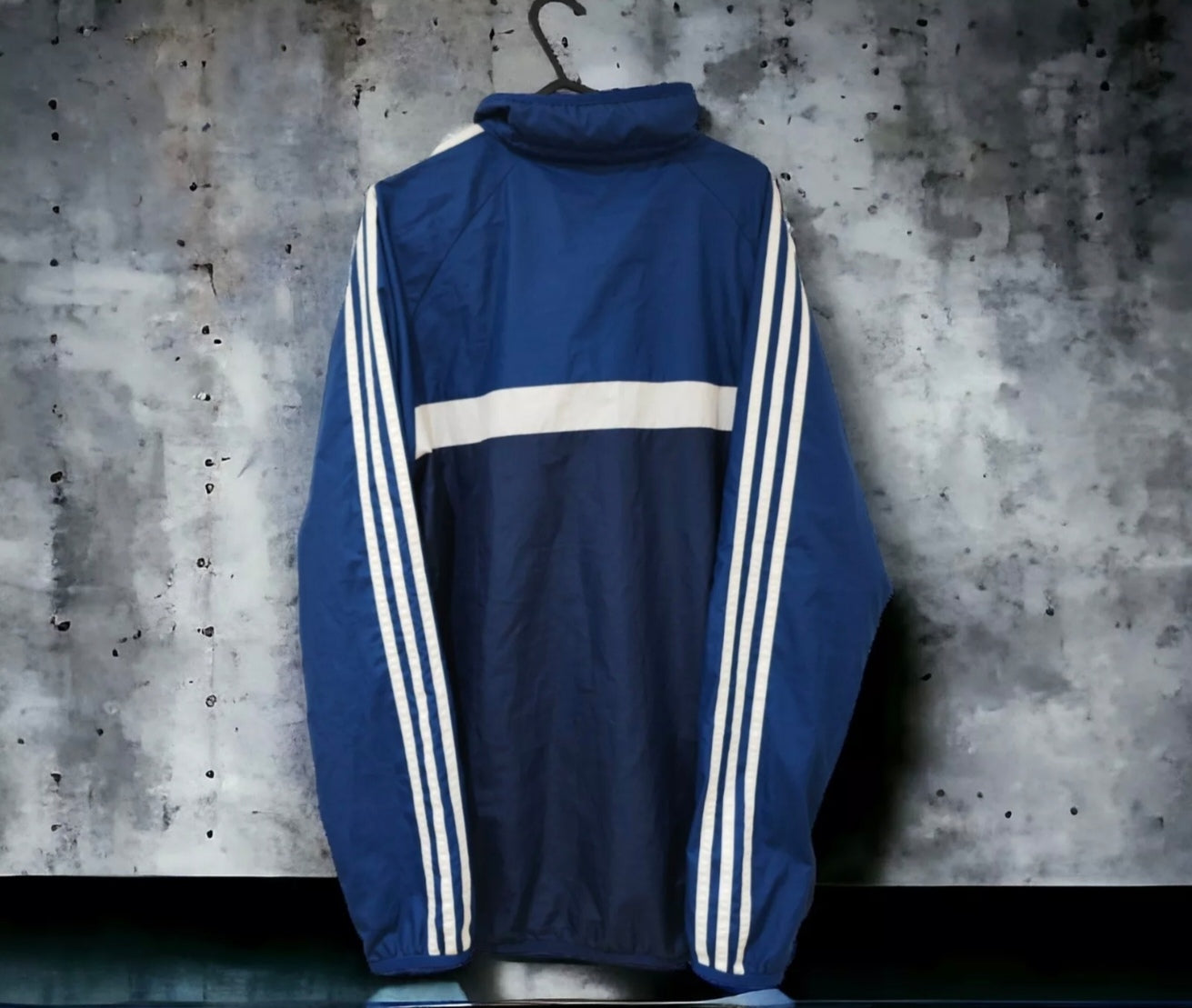 Adidas Originals Full Zip, Hooded Jacket, Blue, Size Medium